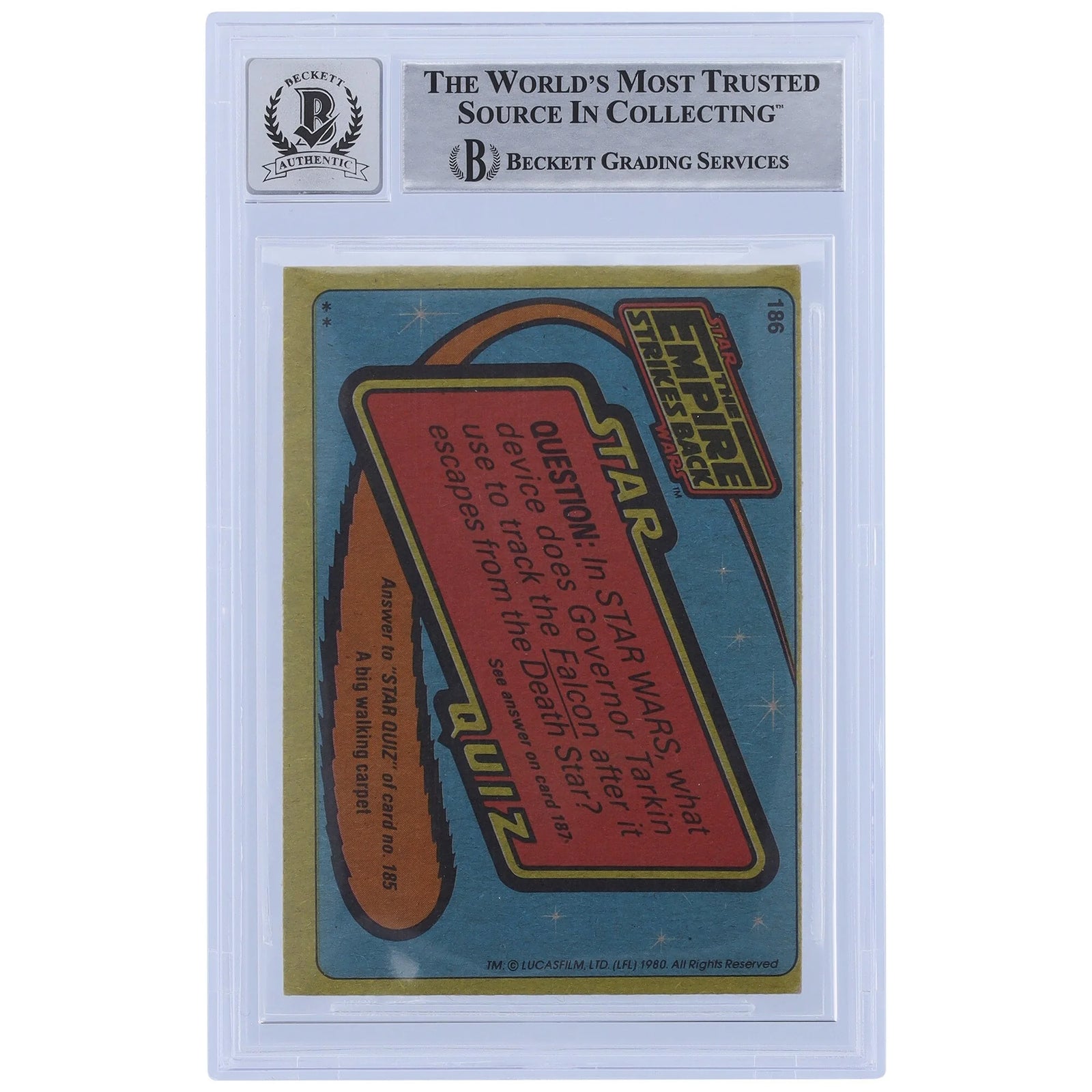 David Prowse Signed 1980 Topps Empire Strikes Back #186 | BGS 10