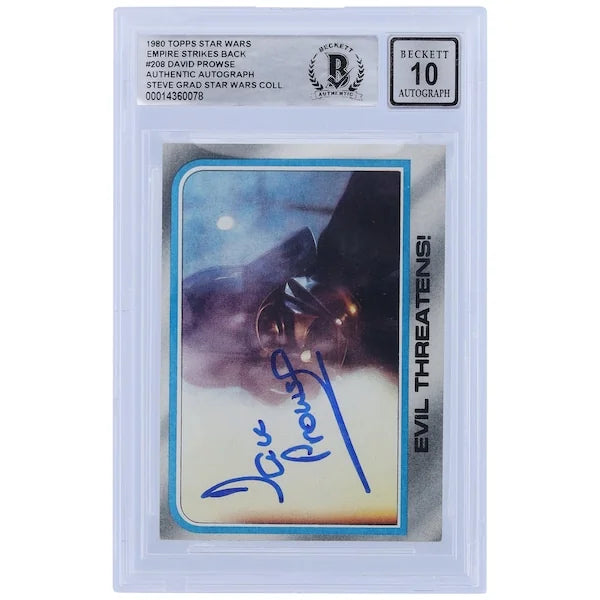 David Prowse Signed 1980 Topps Empire Strikes Back #208 Card | BGS Authenticated 10