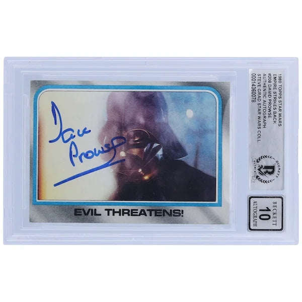 David Prowse Signed 1980 Topps Empire Strikes Back #208 Card | BGS Authenticated 10