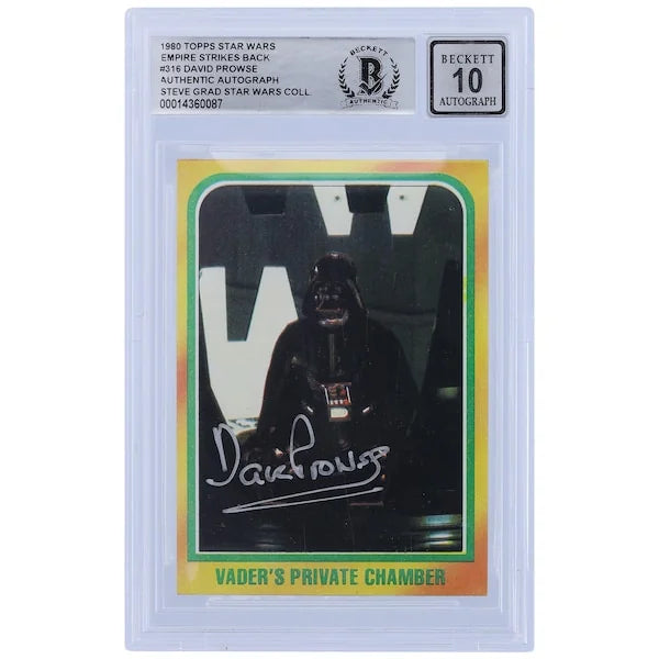 David Prowse Signed 1980 Topps Empire Strikes Back #316 | BGS 10