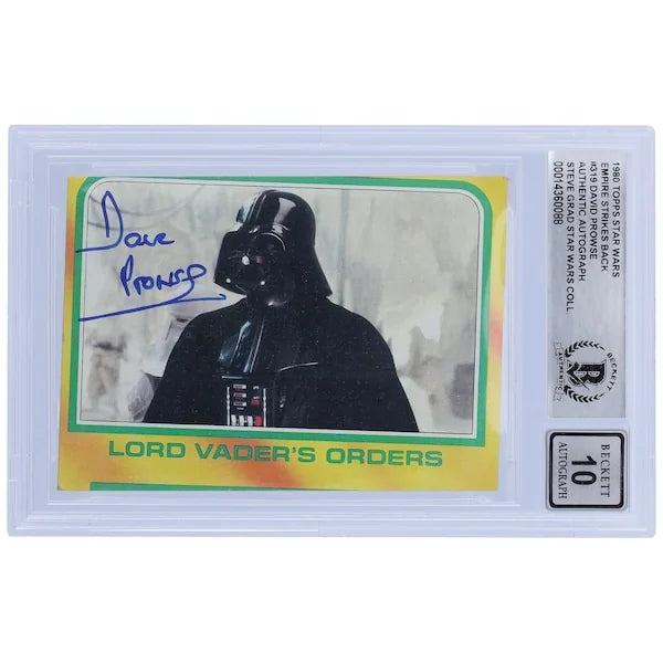 David Prowse Signed 1980 Topps Empire Strikes Back #319 | BGS 10