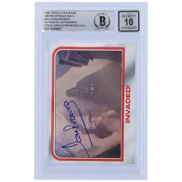 David Prowse Signed 1980 Topps Empire Strikes Back #49 | BGS 10