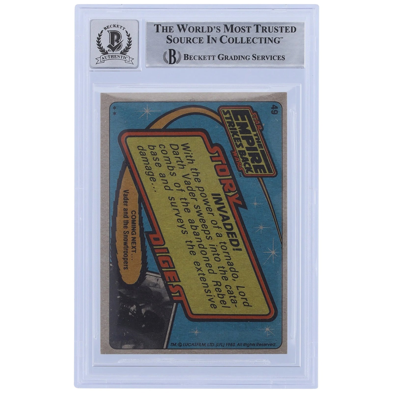 David Prowse Signed 1980 Topps Empire Strikes Back #49 | BGS 10
