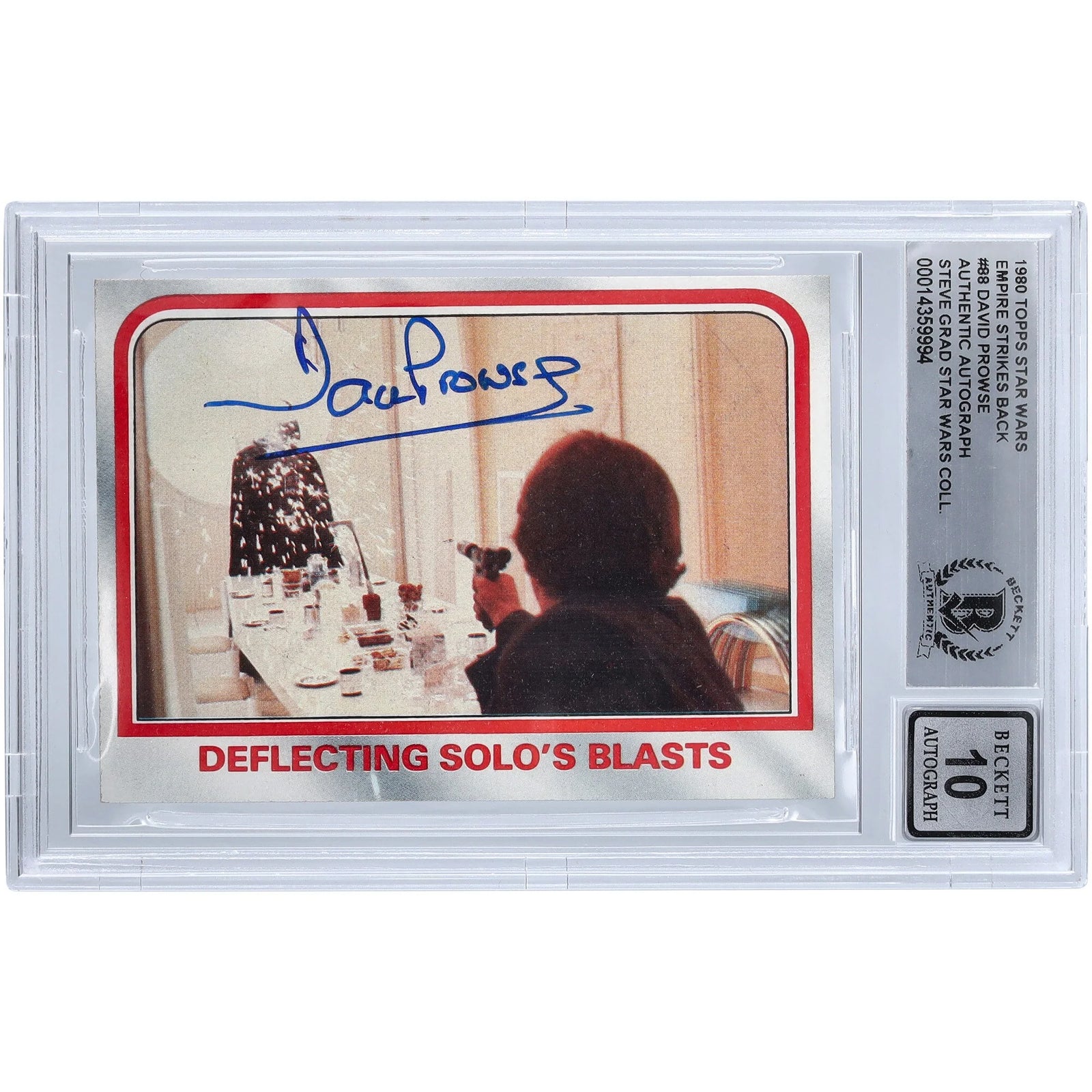 David Prowse Signed 1980 Topps Empire Strikes Back #88 | BGS 10