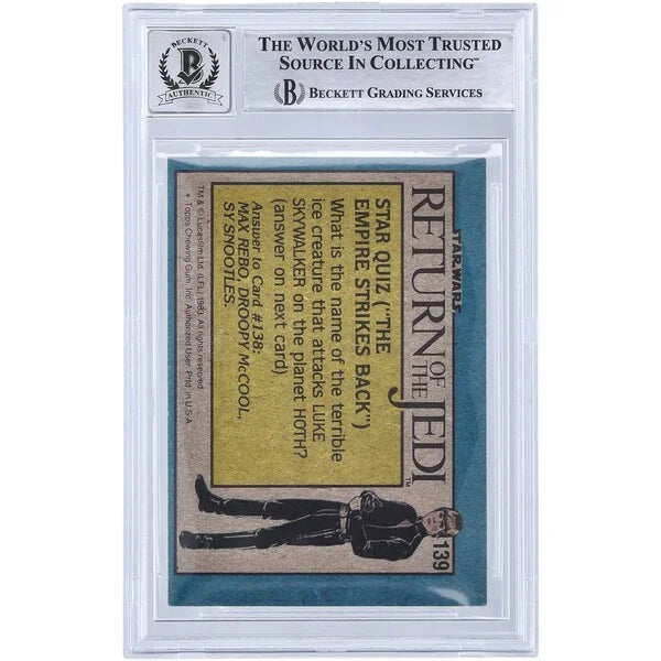 David Prowse Signed 1983 Topps Return of the Jedi #139 Card | BGS 10