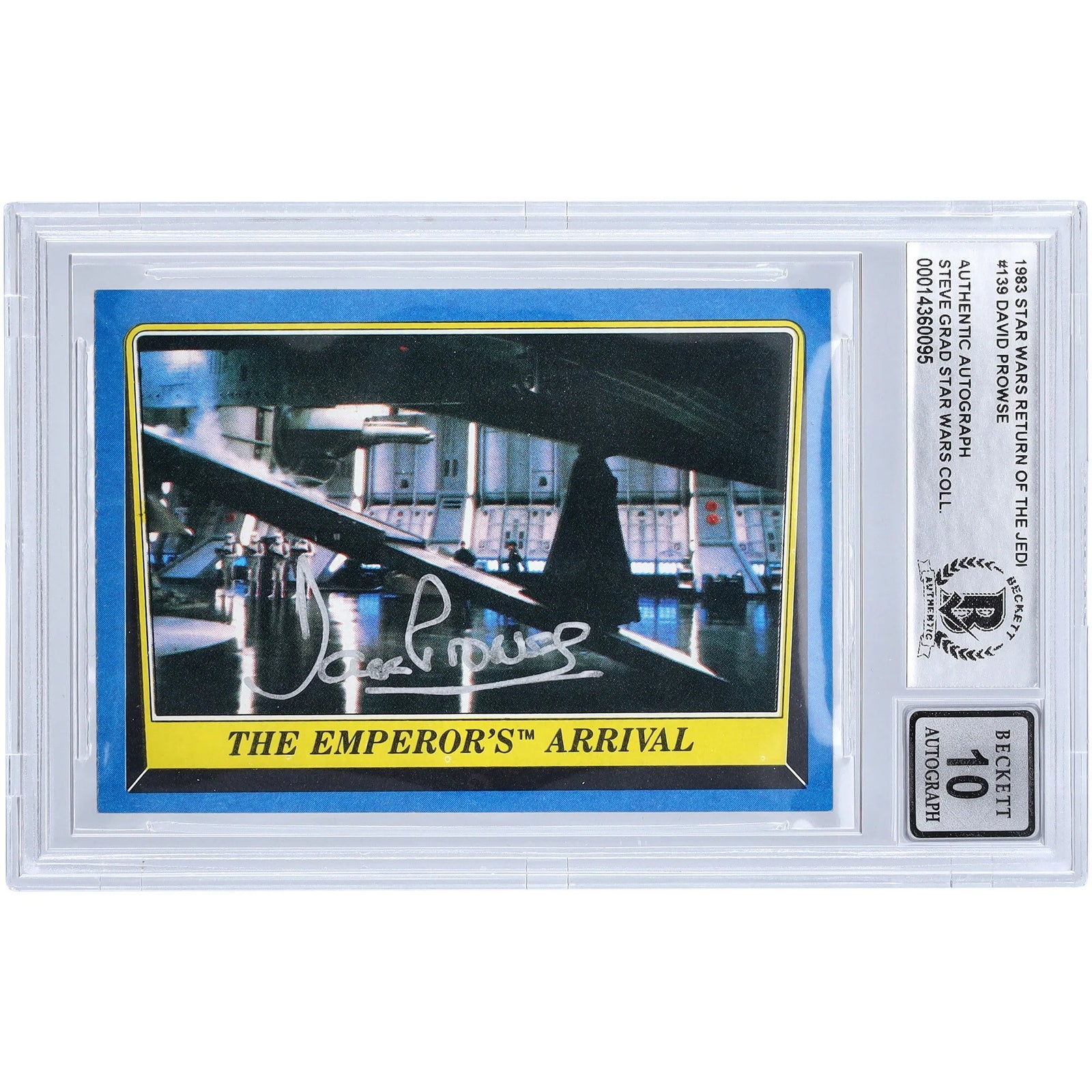 David Prowse Signed 1983 Topps Return of the Jedi #139 Card | BGS 10