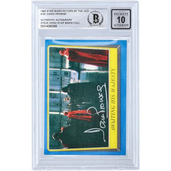 David Prowse Signed 1983 Topps Return of the Jedi #181 | BGS 10