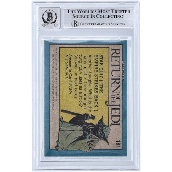 David Prowse Signed 1983 Topps Return of the Jedi #181 | BGS 10