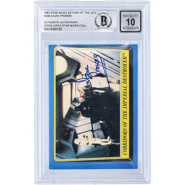 David Prowse Signed 1983 Topps Return of the Jedi #206 Card | BGS 10