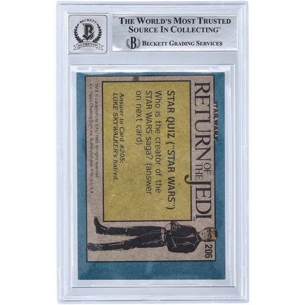David Prowse Signed 1983 Topps Return of the Jedi #206 Card | BGS 10