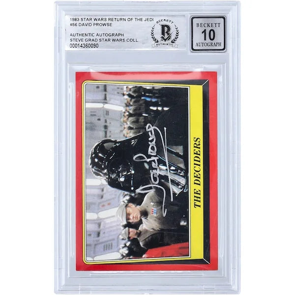 David Prowse Signed 1983 Topps Return of the Jedi #56 Card | BGS 10