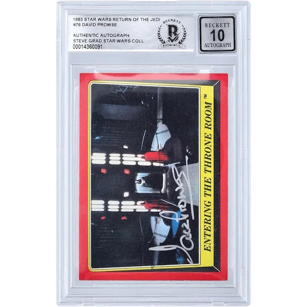 David Prowse Signed 1983 Topps Return of the Jedi #76 | BGS 10