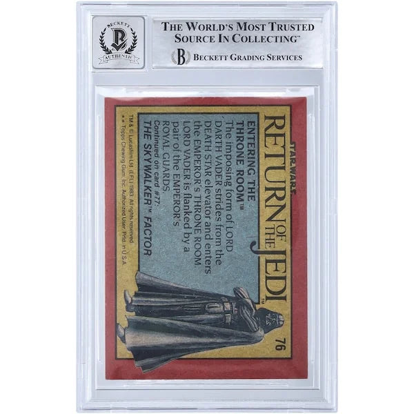 David Prowse Signed 1983 Topps Return of the Jedi #76 | BGS 10