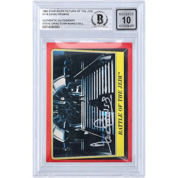 David Prowse Signed 1983 Topps Return of the Jedi #119 | BGS 10