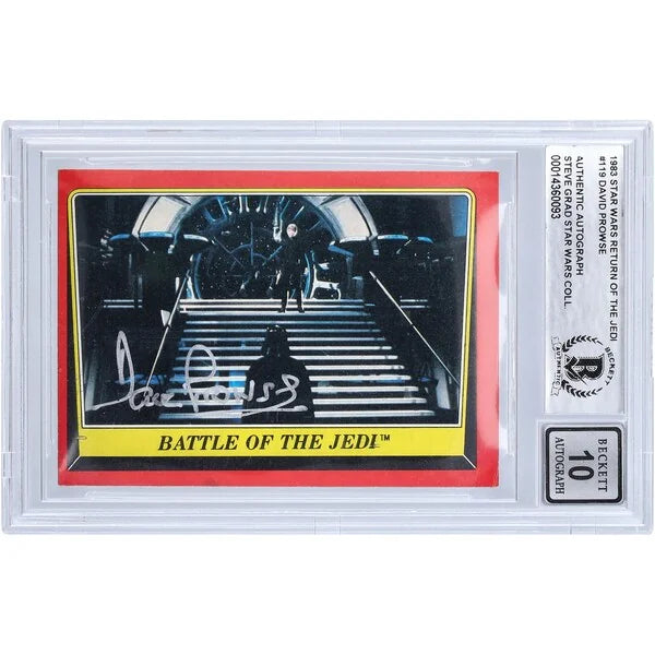 David Prowse Signed 1983 Topps Return of the Jedi #119 | BGS 10