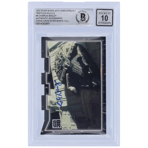 Charlie Bailey Signed 2007 Topps 30th Anniversary Star Wars #9 Card | BGS 10