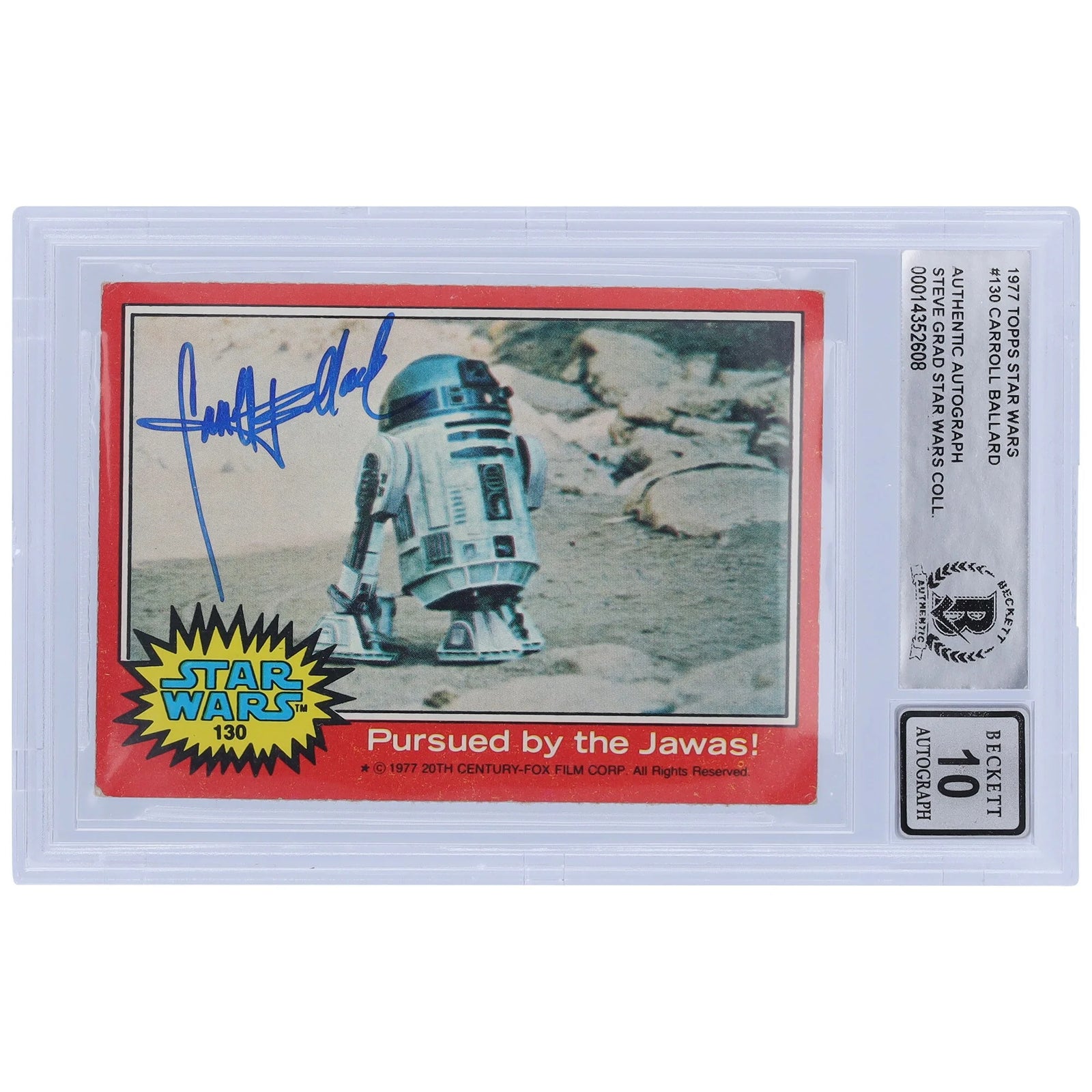 Carroll Ballard Signed 1977 Topps Star Wars Series 1 #130 | BGS 10
