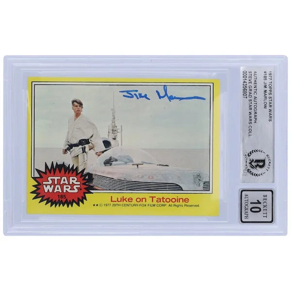 Jim Marlow Signed 1977 Topps Star Wars Series 1 #185 | BGS 10