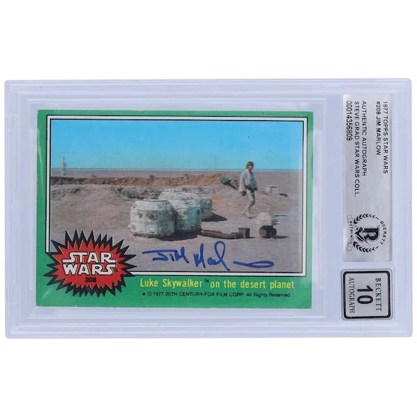 Jim Marlow Signed 1977 Topps Star Wars Series 1 #208 | BGS 10