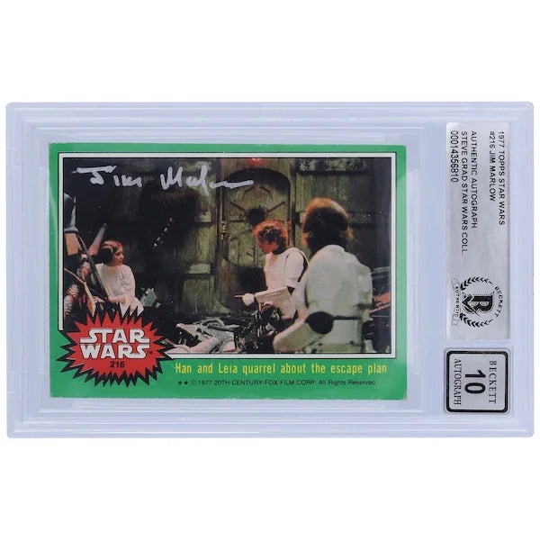 Jim Marlow Signed 1977 Topps Star Wars Series 1 #216 | BGS 10