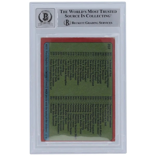 Thomas G. Smith Signed 1980 Topps Empire Strikes Back #352 | BGS 10