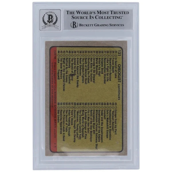 Thomas G. Smith Signed 1980 Topps Empire Strikes Back #131 Card | BGS 10