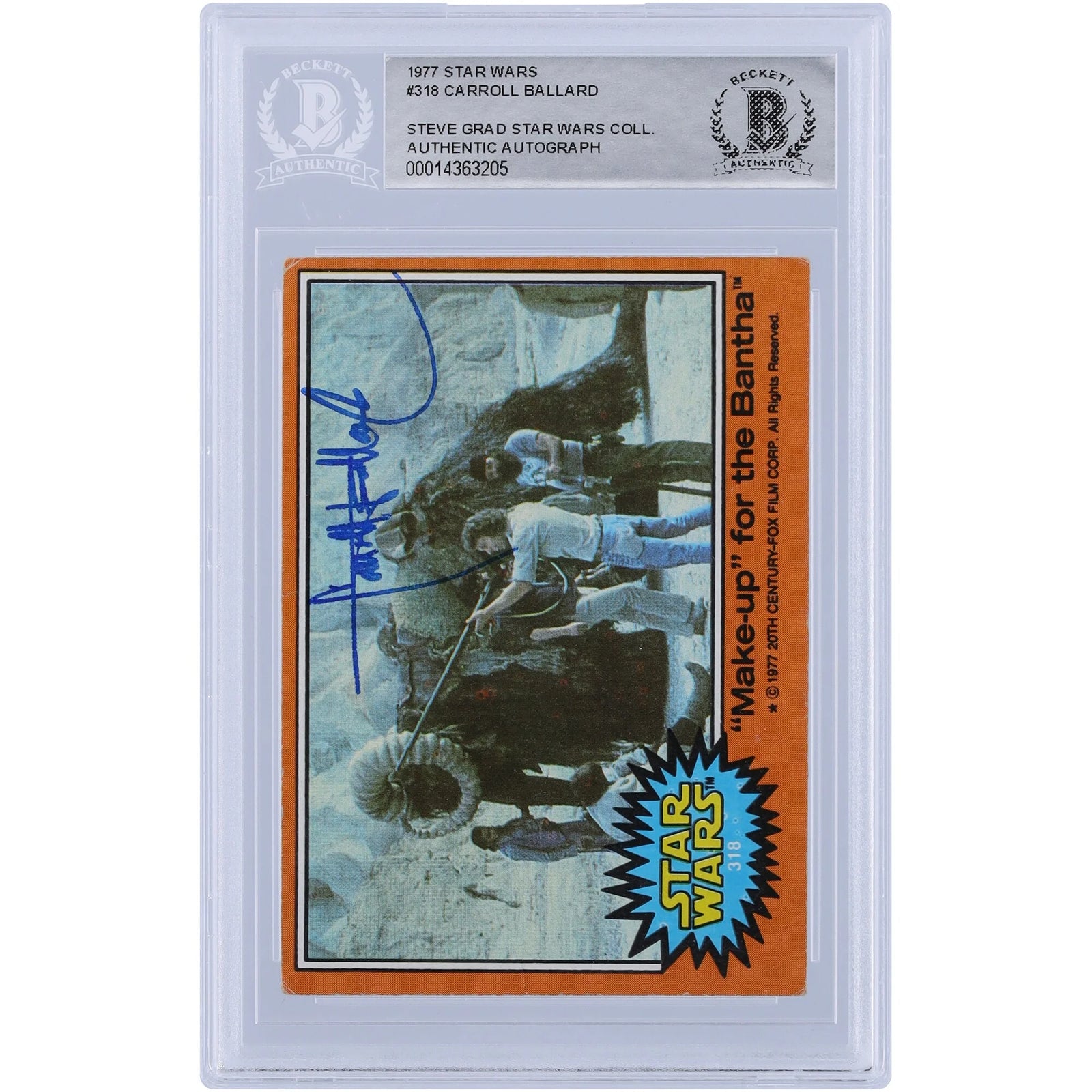 Carroll Ballard Signed 1977 Topps Star Wars Series 1 #318 | BGS Authenticated