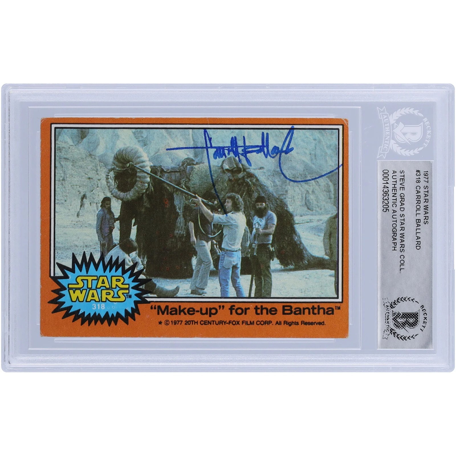 Carroll Ballard Signed 1977 Topps Star Wars Series 1 #318 | BGS Authenticated