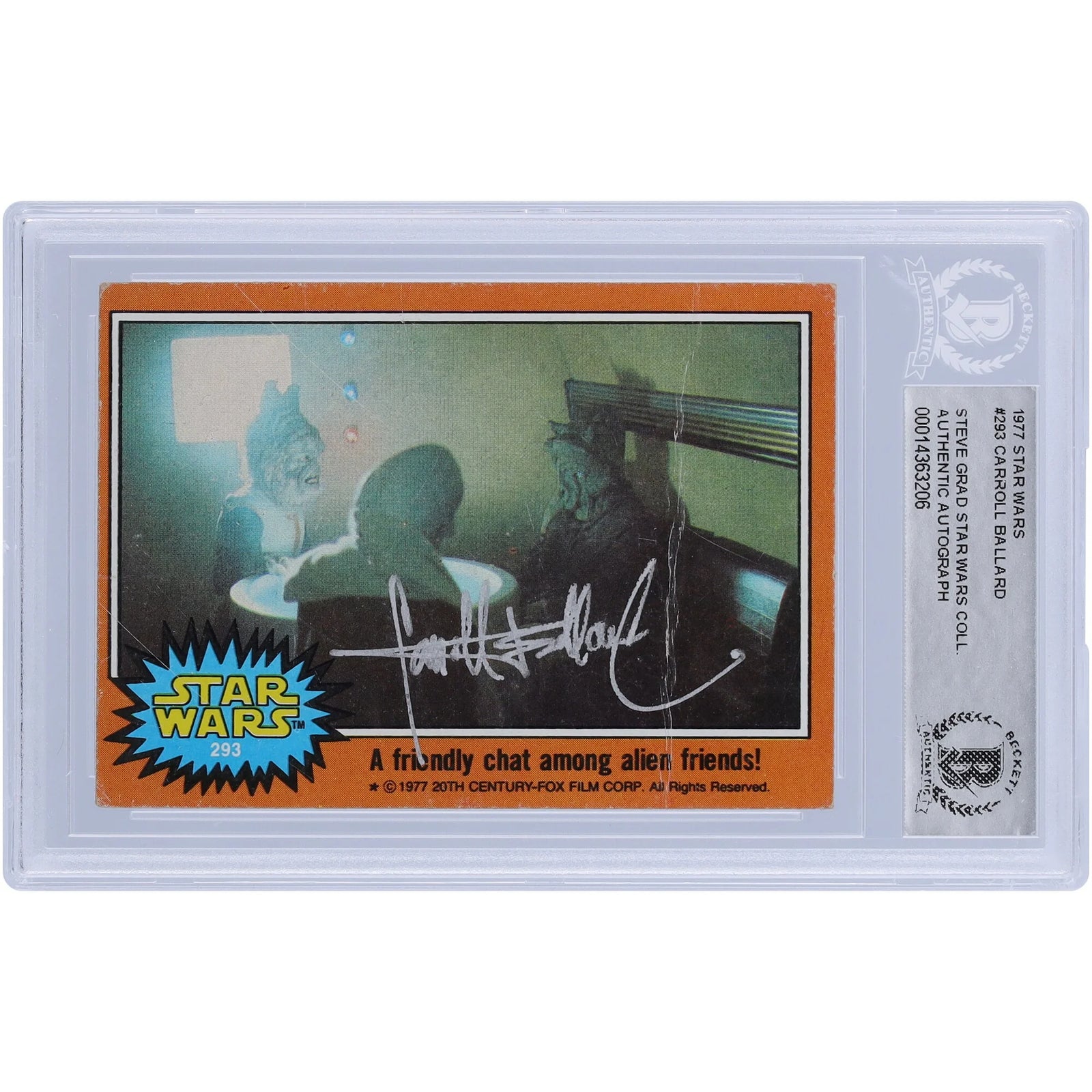 Carroll Ballard Signed 1977 Topps Star Wars Series 1 #293 | BGS Authenticated