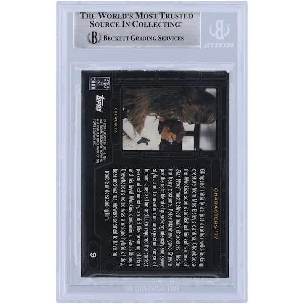 Peter Mayhew Signed 2007 Topps 30th Anniversary #9 Card | Chewbacca Inscription