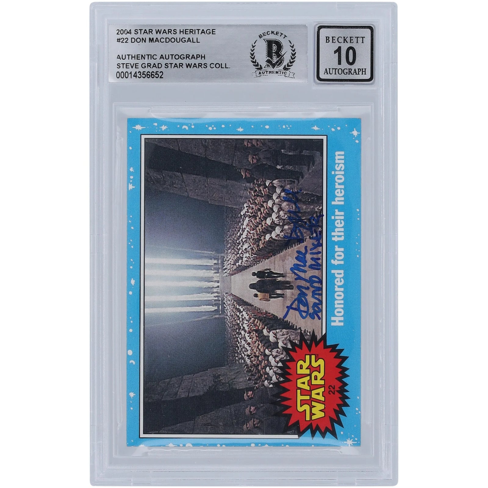 Don MacDougall Signed 2004 Topps Heritage #22 | BGS 10 Graded