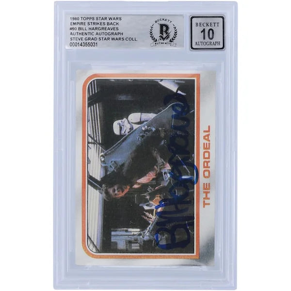 Bill Hargreaves Signed 1980 Topps Empire Strikes Back #90 Card | BGS 10