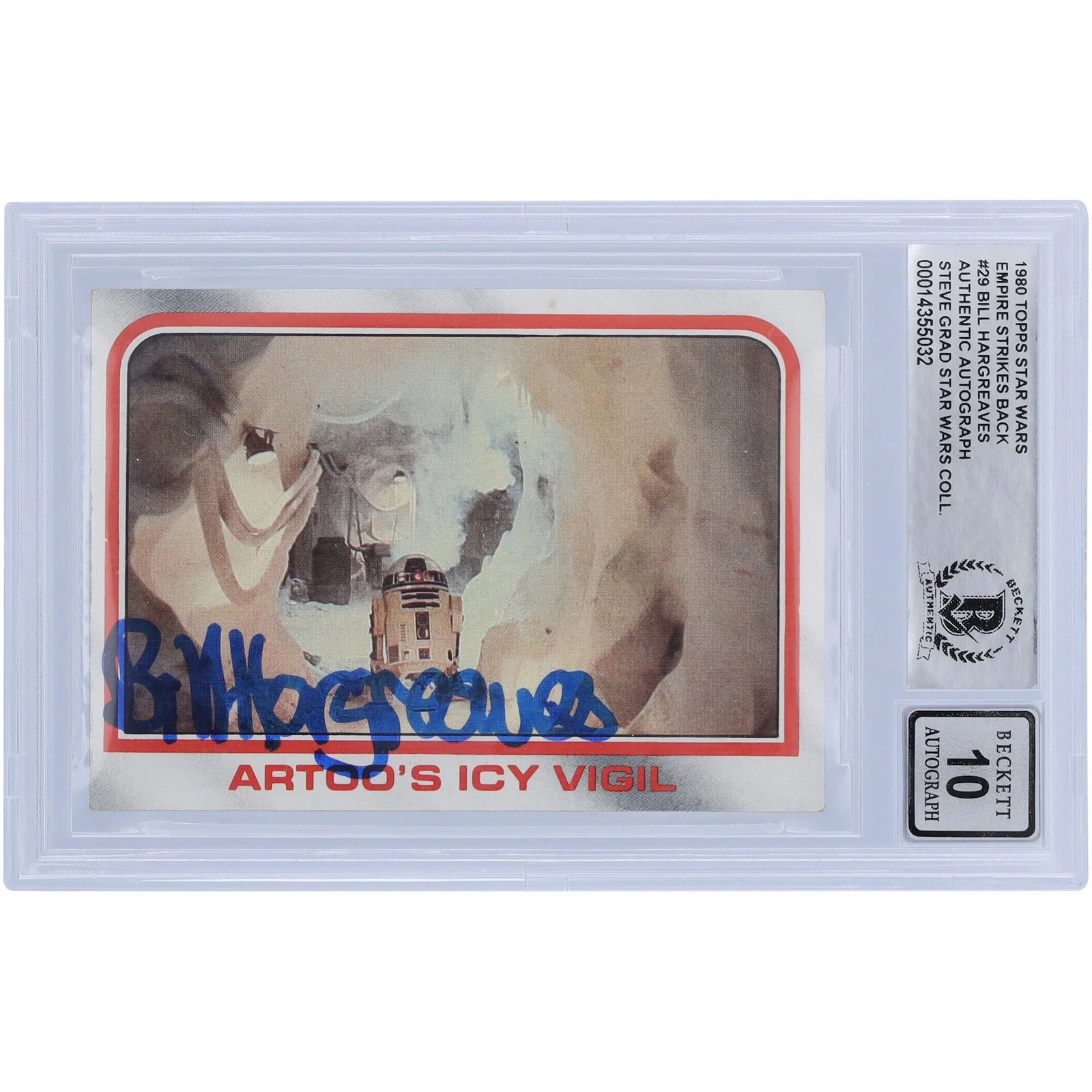 Bill Hargreaves Signed 1980 Topps Empire Strikes Back #29 | BGS 10