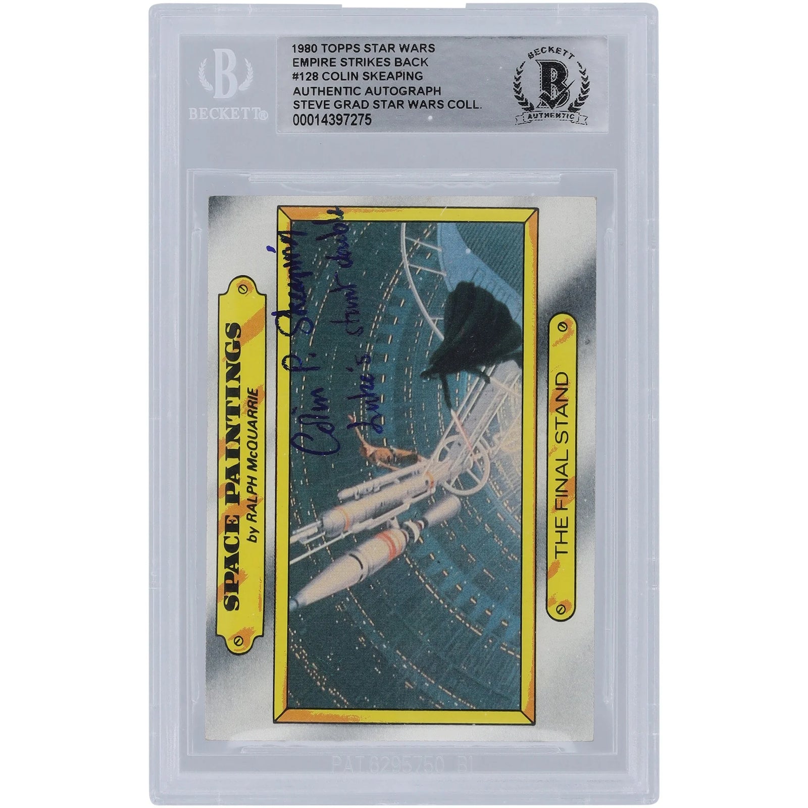 Colin Skeaping Signed 1980 Topps Empire Strikes Back #128 | Luke's Stunt Double
