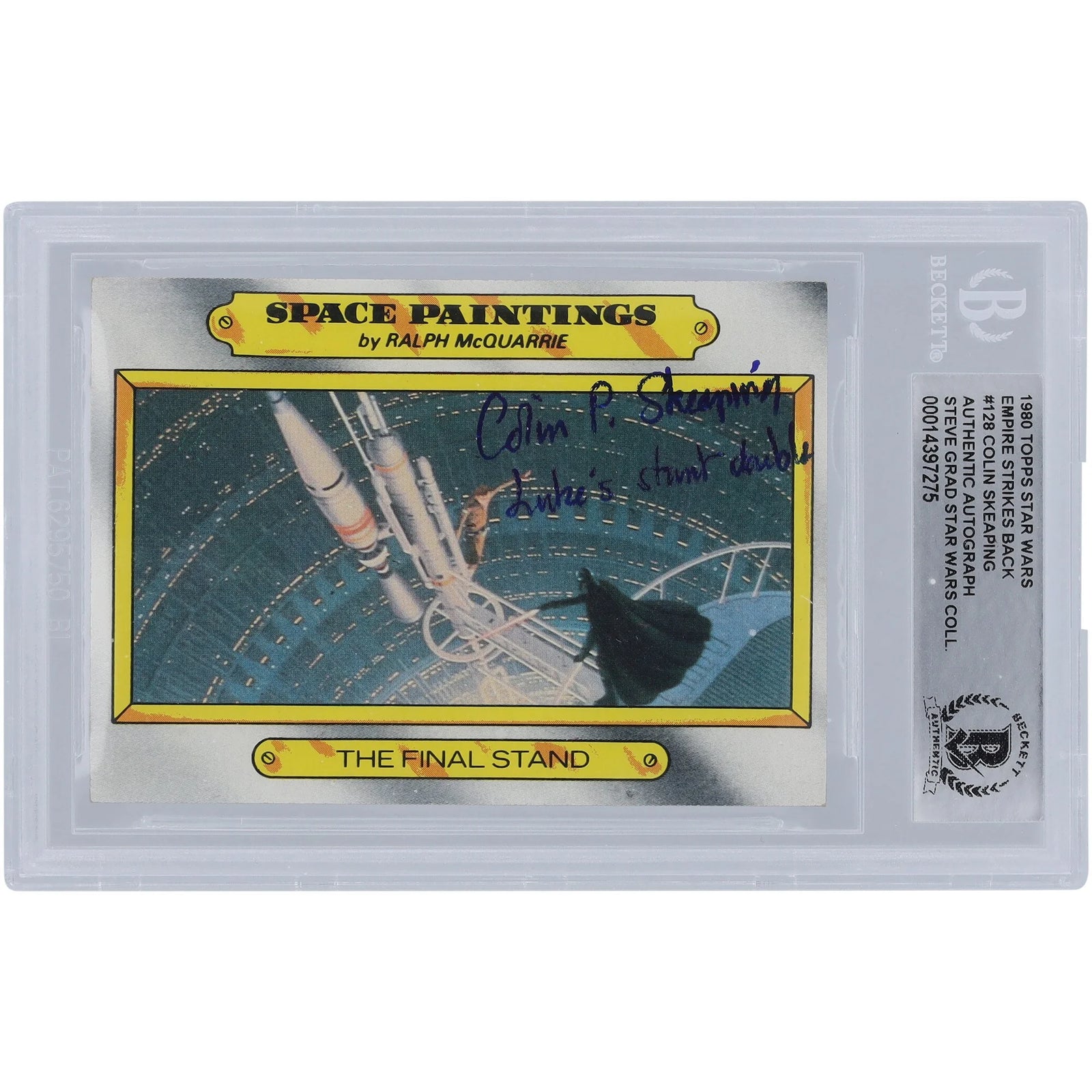 Colin Skeaping Signed 1980 Topps Empire Strikes Back #128 | Luke's Stunt Double