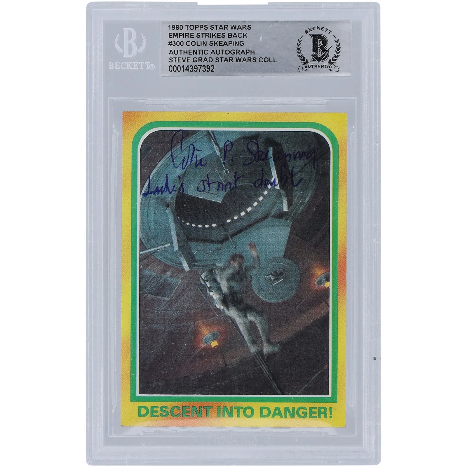 Colin Skeaping Signed 1980 Topps Empire Strikes Back #300 | Luke's Stunt Double