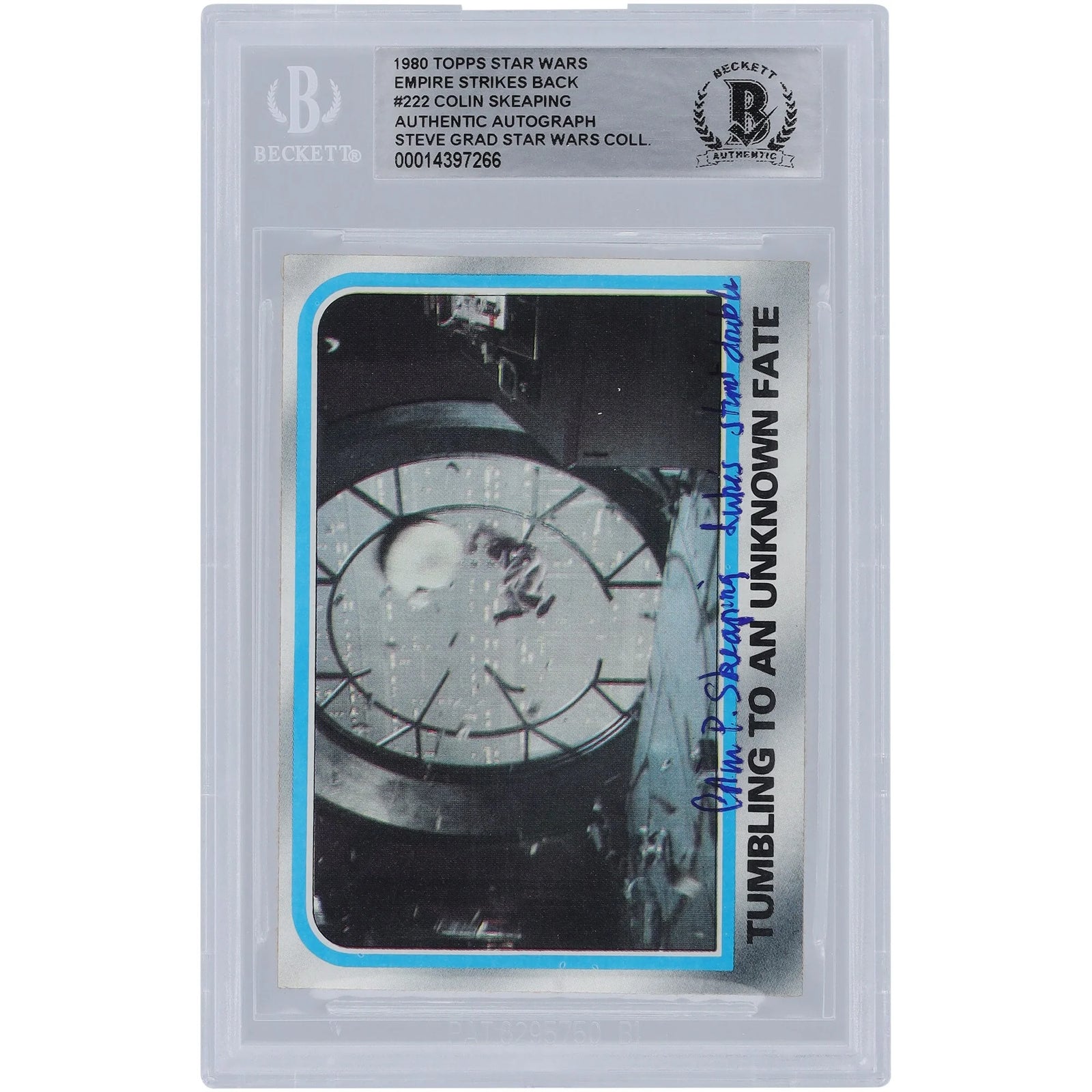 Colin Skeaping Signed 1980 Topps Empire Strikes Back #222 | Luke's Stunt Double