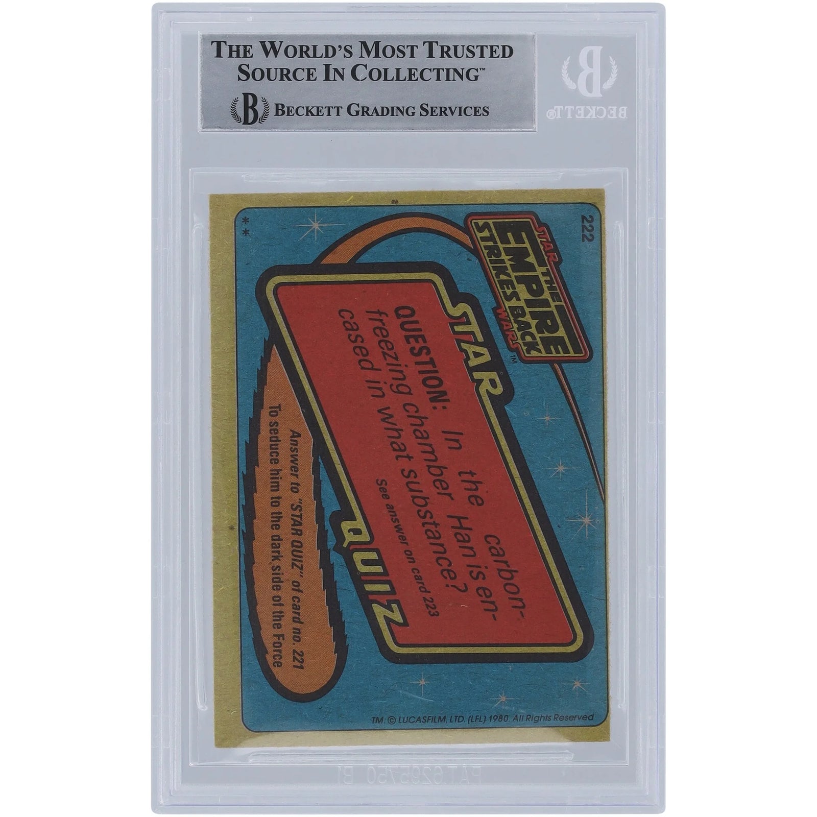 Colin Skeaping Signed 1980 Topps Empire Strikes Back #222 | Luke's Stunt Double