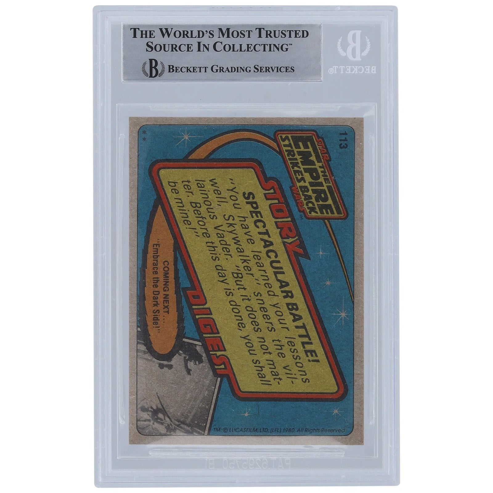 Colin Skeaping Signed 1980 Topps Empire Strikes Back #113 | Luke's Stunt Double