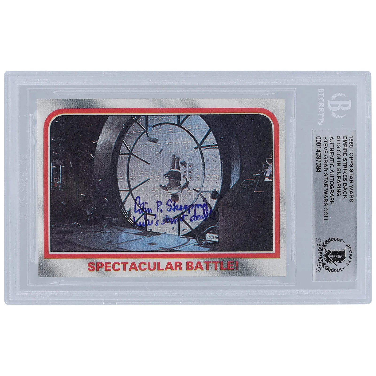 Colin Skeaping Signed 1980 Topps Empire Strikes Back #113 | Luke's Stunt Double