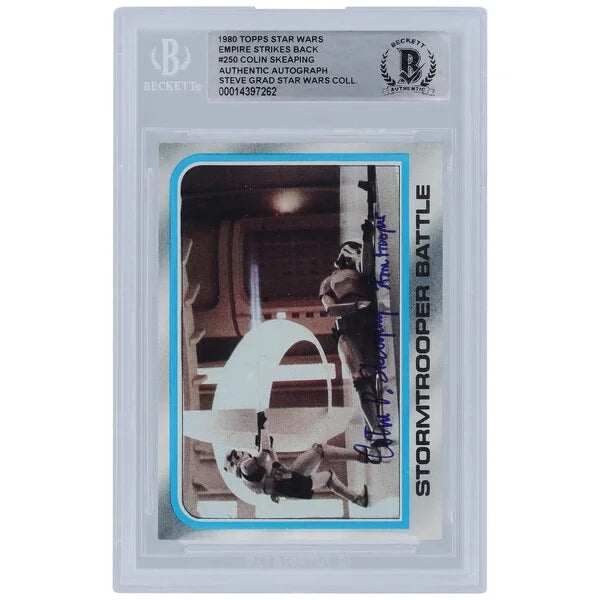 Colin Skeaping Signed 1980 Topps Empire Strikes Back #250 Card | Stormtrooper Inscription