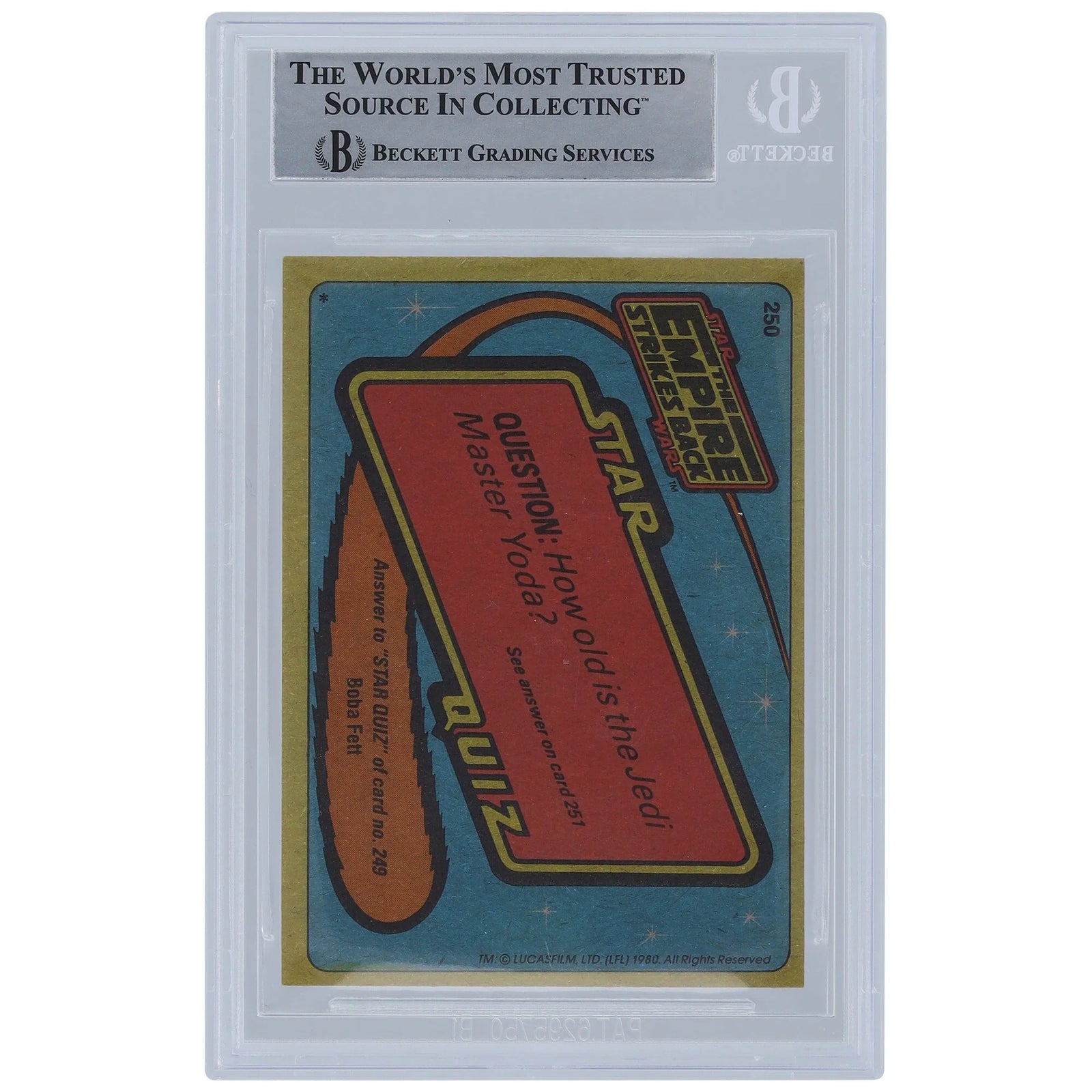 Colin Skeaping Signed 1980 Topps Empire Strikes Back #250 Card | Stormtrooper Inscription
