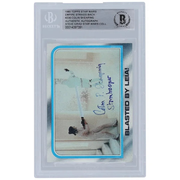 Colin Skeaping Signed 1980 Topps Empire Strikes Back #236 | Stormtrooper Inscription
