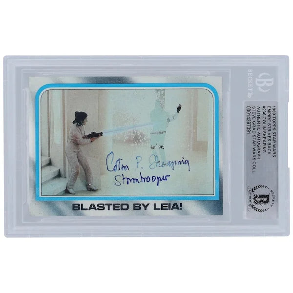 Colin Skeaping Signed 1980 Topps Empire Strikes Back #236 | Stormtrooper Inscription