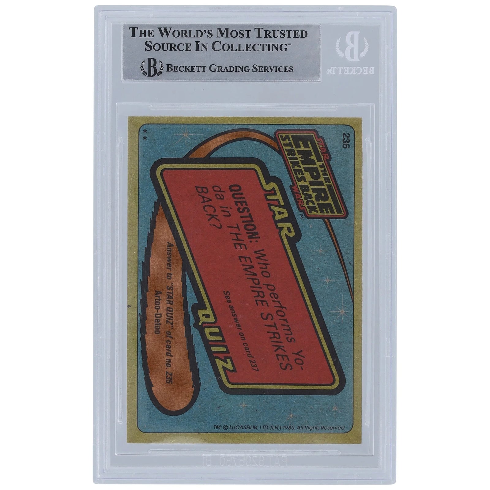 Colin Skeaping Signed 1980 Topps Empire Strikes Back #236 | Stormtrooper Inscription