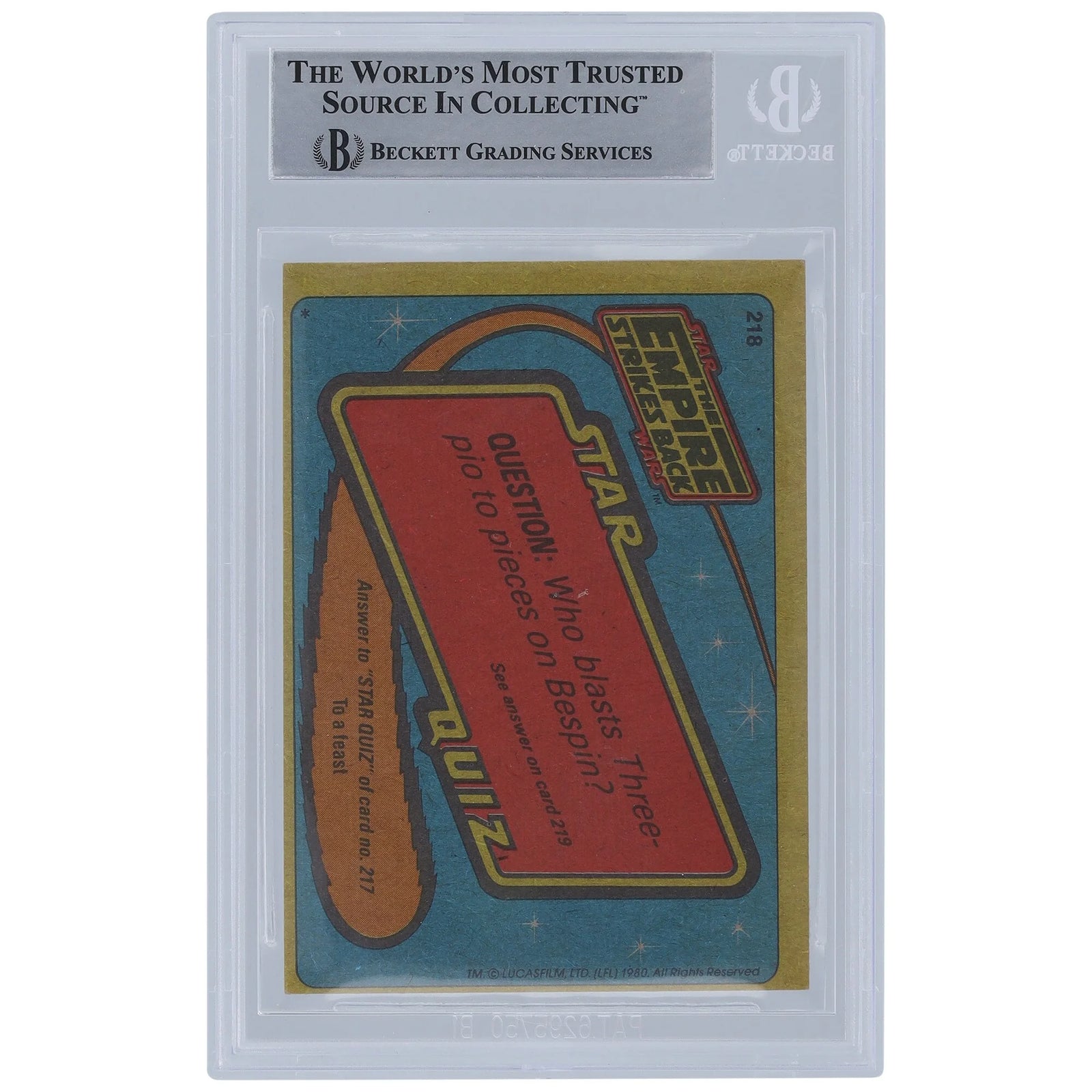 Colin Skeaping Signed 1980 Topps Empire Strikes Back #218 Card | Stormtrooper Inscription