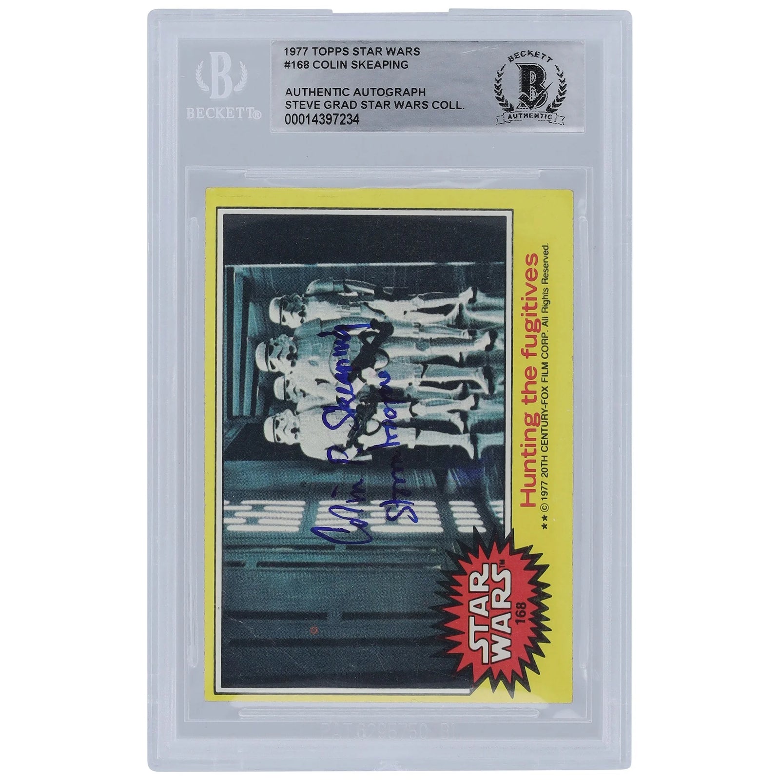 Colin Skeaping Signed 1977 Topps Star Wars #168 Card | Stormtrooper Inscription
