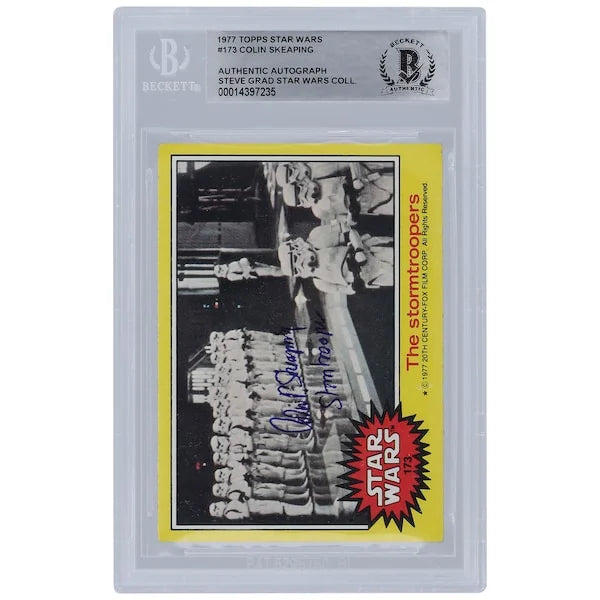 Colin Skeaping Signed 1977 Topps Star Wars #173 | Stormtrooper Inscription