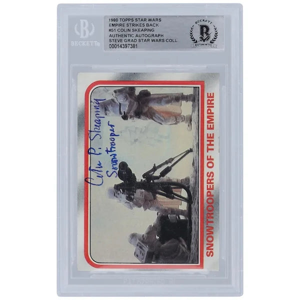 Colin Skeaping Signed 1980 Topps Empire Strikes Back #51 | Stormtrooper Inscription