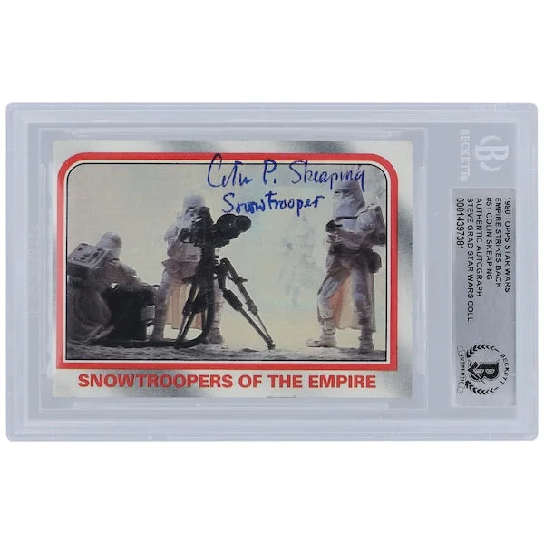 Colin Skeaping Signed 1980 Topps Empire Strikes Back #51 | Stormtrooper Inscription